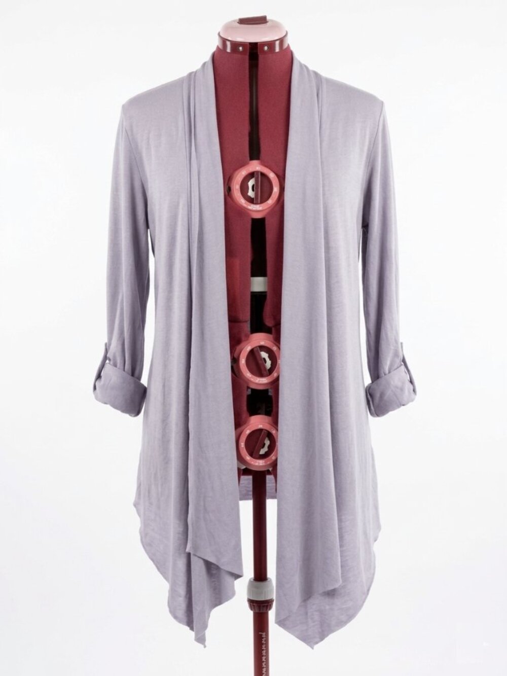 DKR & CO Couture - Gray Drape Front Open Cardigan – Size Medium
